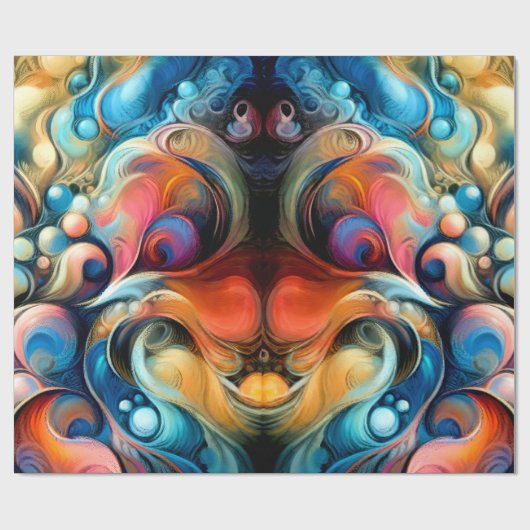 Pastell Zeichnend Abstrakte, blubbly Bio farbig Geschenkpapier (Flach)