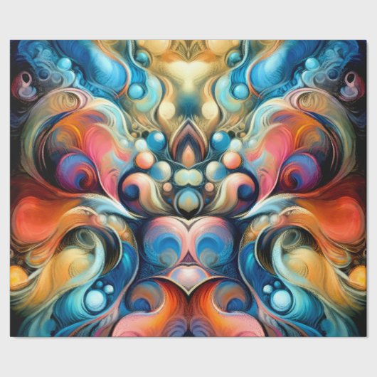 Pastell Zeichnend Abstrakte, blubbly Bio farbig Geschenkpapier (Saum)