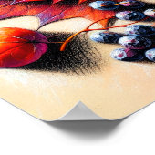 Pastell Zeichnend Ahornleaf Berry Herbst Poster (Ecke)