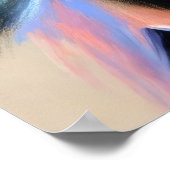 Pastell Zeichnend attraktiv blauer Mit Augen Mann Poster (Ecke)