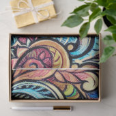 Pastell Zeichnend Bohemisches, kompliziertes Desig Seidenpapier (Geschenk)