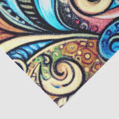 Pastell Zeichnend Bohemisches, kompliziertes Desig Seidenpapier (Ausschnitt)