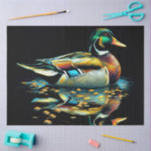 Pastell Zeichnend Duck auf Wasser Seidenpapier (Basteln)