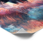 Pastell Zeichnend Elch in der Natur Poster (Ecke)