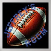 Pastell Zeichnend Fußball personalisieren Name Poster (Vorne)