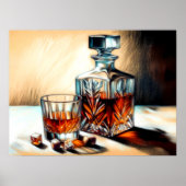 Pastell Zeichnend Glas Liquor Crystal Decanter Poster (Vorne)