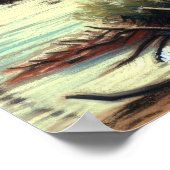 Pastell Zeichnend Grizzly Bär in der Natur Poster (Ecke)