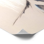 Pastell Zeichnend handsome man Blue Eyes Beard Poster (Ecke)