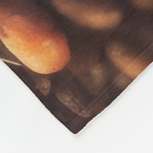 Pastell Zeichnend Kaffeecup Bohnen Konditorei Fleecedecke (Ecke)