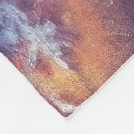 Pastell Zeichnend Kittens Weihnachten Lila Fleecedecke (Ecke)