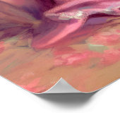 Pastell Zeichnend rosa Stoffe und Rose Poster (Ecke)