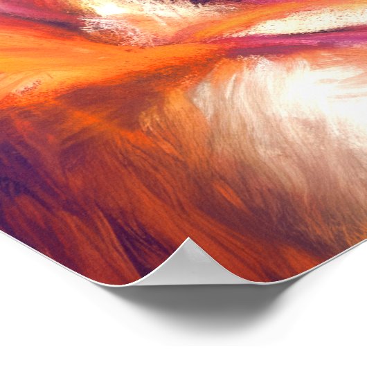 Pastell Zeichnend Rough Style Sketch Shirless Cowb Poster (Ecke)