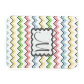 Pastell Zickzack mit Monogram von Shirley Taylor Magnet (Horizontal)