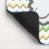Pastell Zickzack mit Monogram von Shirley Taylor Mousepad (Ecke)