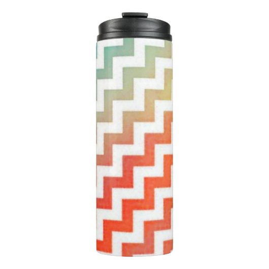Pastell Zickzack Thermotumbler Thermosbecher (Vorderseite)