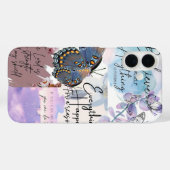 Pastell-Zitat-Collage Case-Mate iPhone Hülle (Rückseite (Horizontal))