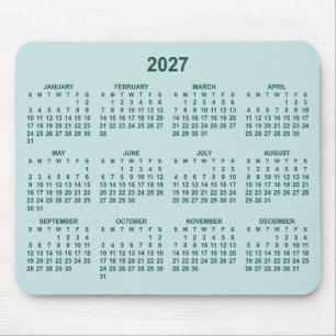 Pastell zu Dunkel Teal 2027 Kalender Mousepad