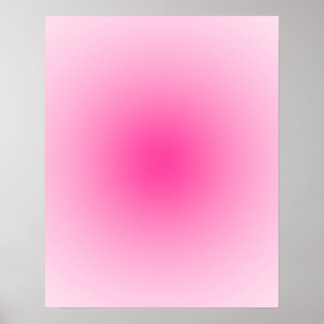 Pastell zu Hot Pink Aura Gradient 16x20 Poster