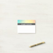 Pastellabstraktes Post-it Klebezettel (Auf Schreibtisch)