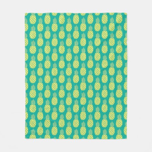 Pastellananas Fleecedecke (Vorderseite)