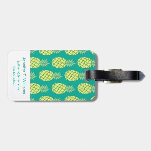 Pastellananas Gepäckanhänger (Rückseite horizontal)