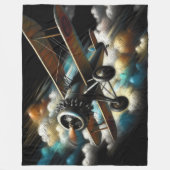 Pastellantiker Flugzeug-Flugzeug Fleecedecke (Vorderseite)