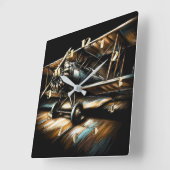 Pastellantiker Flugzeug-Flugzeug Quadratische Wanduhr (Winkel)