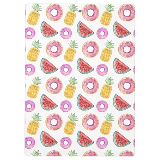 PastellAquarell-Pool-Floss-Muster Klemmbrett (Rückseite)