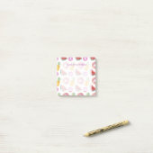 PastellAquarell-Pool-Floss-Muster Post-it Klebezettel (Auf Schreibtisch)