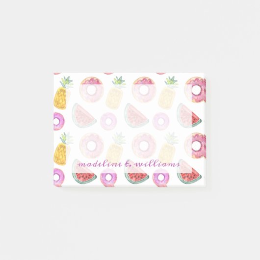 PastellAquarell-Pool-Floss-Muster Post-it Klebezettel (Vorderseite)