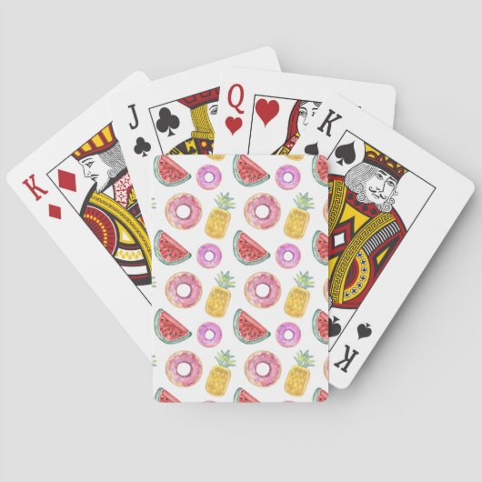 PastellAquarell-Pool-Floss-Muster Spielkarten (Rückseite)
