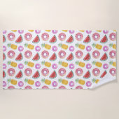 PastellAquarell-Pool-Floss-Muster Strandtuch (Vorderseite)