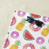 PastellAquarell-Pool-Floss-Muster Strandtuch (Beispiel)