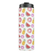 PastellAquarell-Pool-Floss-Muster Thermosbecher (Vorderseite)