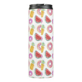 PastellAquarell-Pool-Floss-Muster Thermosbecher (Rückseite)