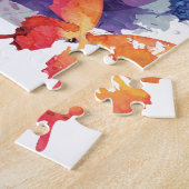 PastellAquarell-Schmetterlinge um einen Ring Puzzle (Seite)