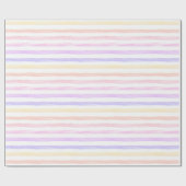 PastellAquarell-Streifen Geschenkpapier (Flach)