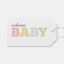 Pastellbaby-Gabe/Geschenketiketten, geschlechtsneu Geschenkanhänger