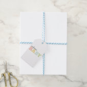 Pastellbaby-Gabe/Geschenketiketten, geschlechtsneu Geschenkanhänger (Mit Garn)