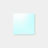 Pastellbabyblau-Halbtongefälle individuelle Name Post-it Klebezettel (Vorderseite)