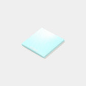 Pastellbabyblau-Halbtongefälle individuelle Name Post-it Klebezettel (angewinkelt)