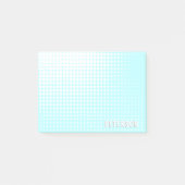 Pastellbabyblau-Halbtongefälle individuelle Name Post-it Klebezettel (Vorderseite)