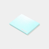 Pastellbabyblau-Halbtongefälle individuelle Name Post-it Klebezettel (angewinkelt)