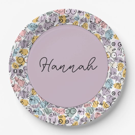 Pastellballon Pappteller (Vorderseite)