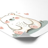 Pastellbärendesign, sanfte Farbbärentechnik Poster (Ecke)