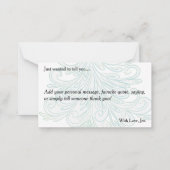 Pastellbaum- und Ornamentenkarte Mitteilungskarte (Rückseite)