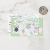 Pastellbaum- und Ornamentenkarte Mitteilungskarte (Vorderseite/Rückseite Beispiel)