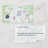 Pastellbaum- und Ornamentenkarte Mitteilungskarte (Vorne/Hinten)