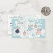 Pastellbaum- und Ornamentenkarte Mitteilungskarte (Vorderseite/Rückseite Beispiel)