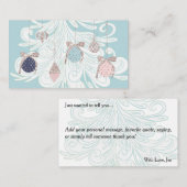 Pastellbaum- und Ornamentenkarte Mitteilungskarte (Vorne/Hinten)